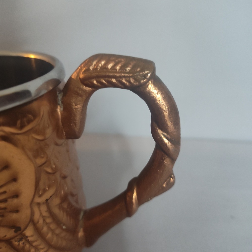 Pier 1 Imports Copper Owl Moscow Mule Mugs Stainless Steel Set of 2 - Picture 2 of 7